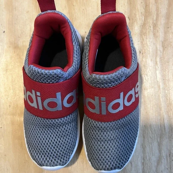 Adidas Youth Lite Racer Adapt Red & Gray Slip On Athletic Sneakers Size 11 - Picture 6 of 6